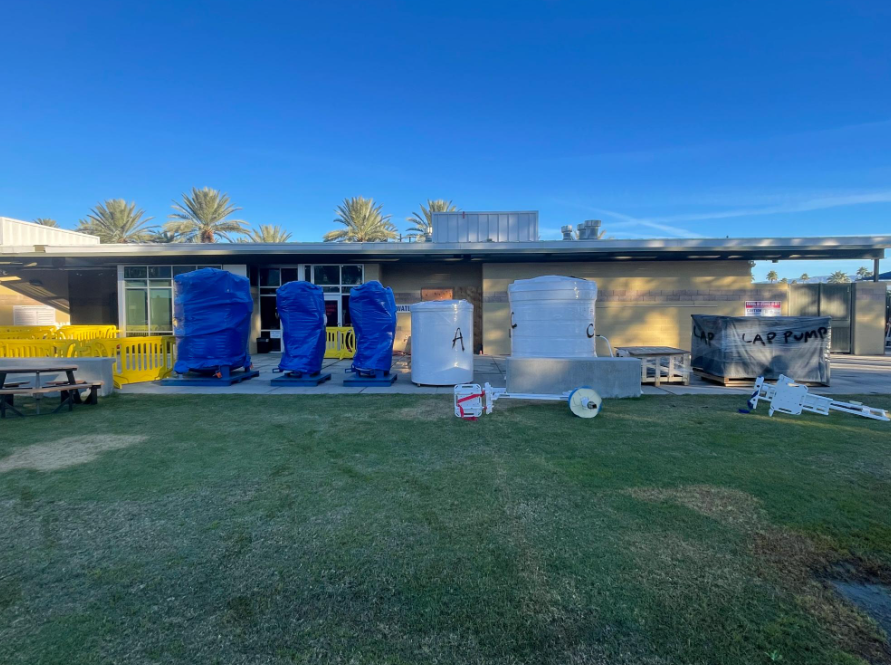 Image of new pool equipment ready to be installed.