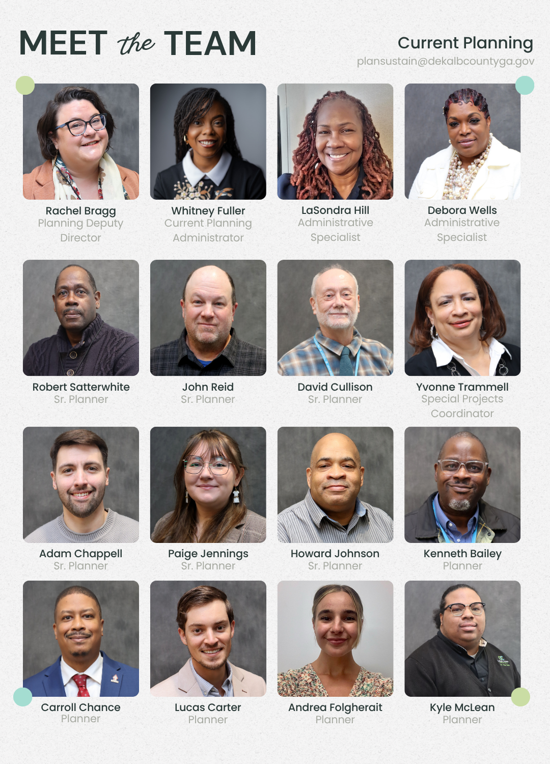 Current Planning Staff Roster