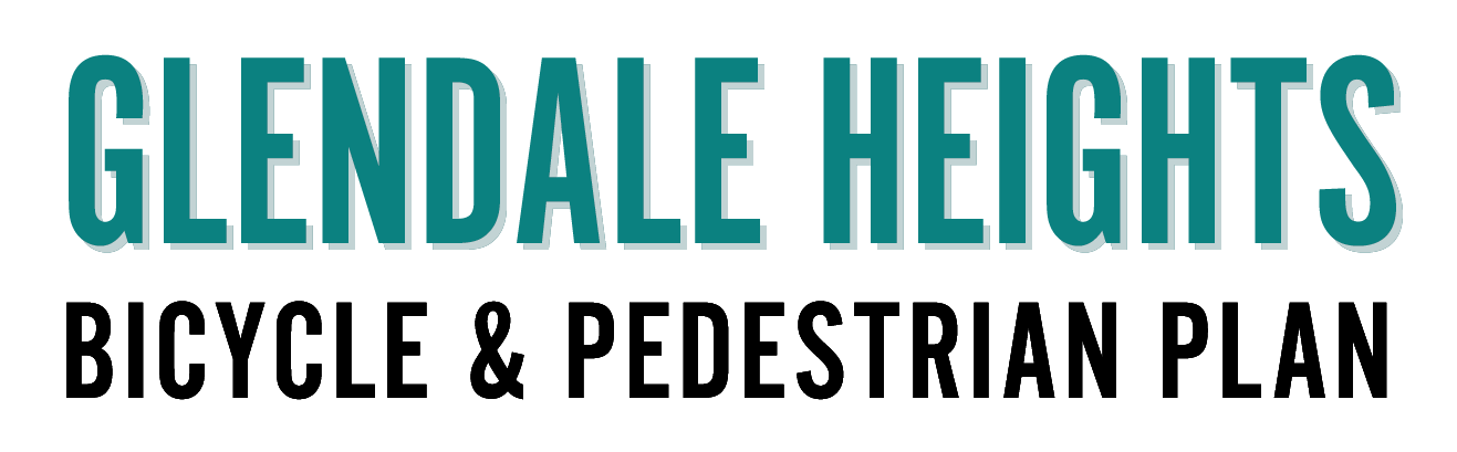 Key map features for Glendale Heights bicycle and transport planning