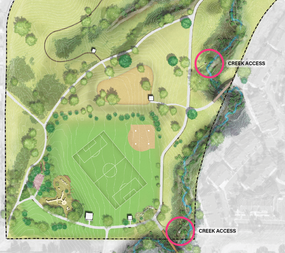 Concept 1 Creek Access Points