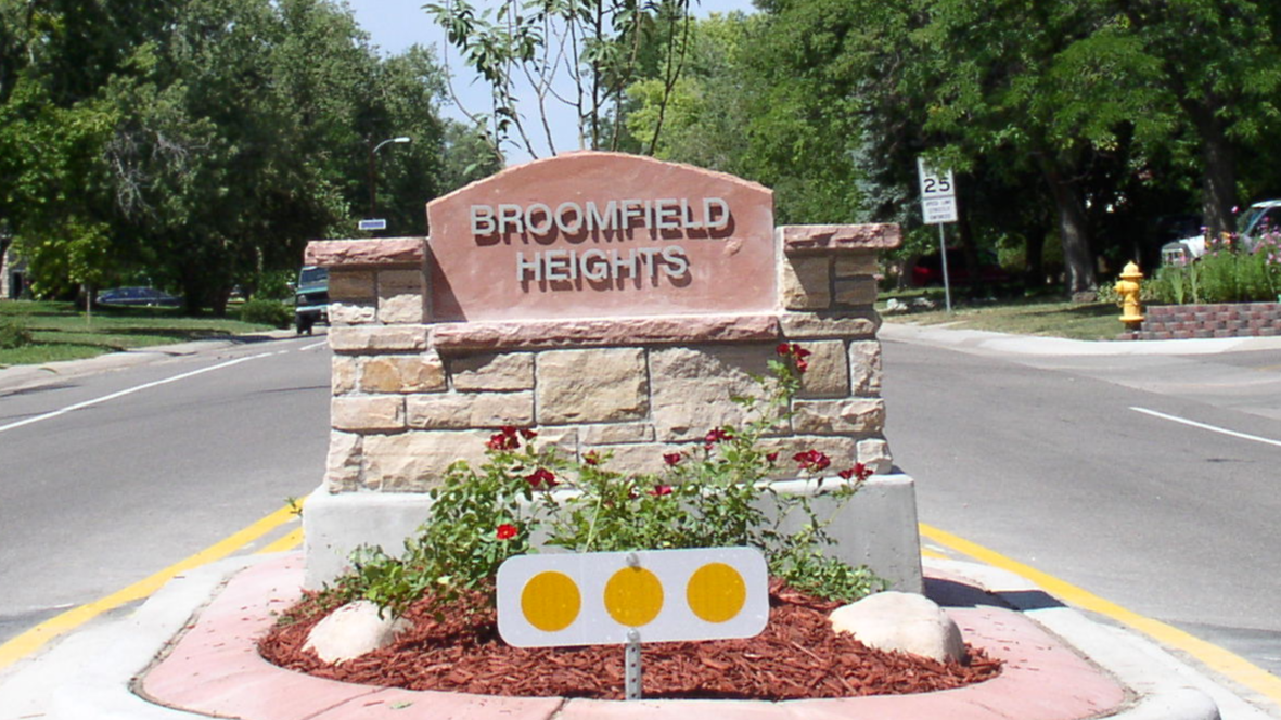 Broomfield Heights Sign (1st Ave. and Emerald St.) City of Broomfield