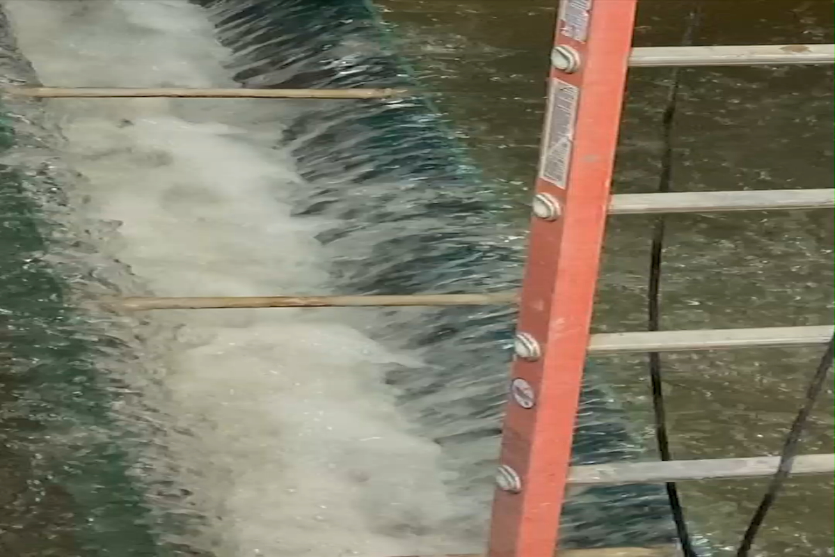 Crews overfill the filters, allowing fine particles of anthracite to wash away. 