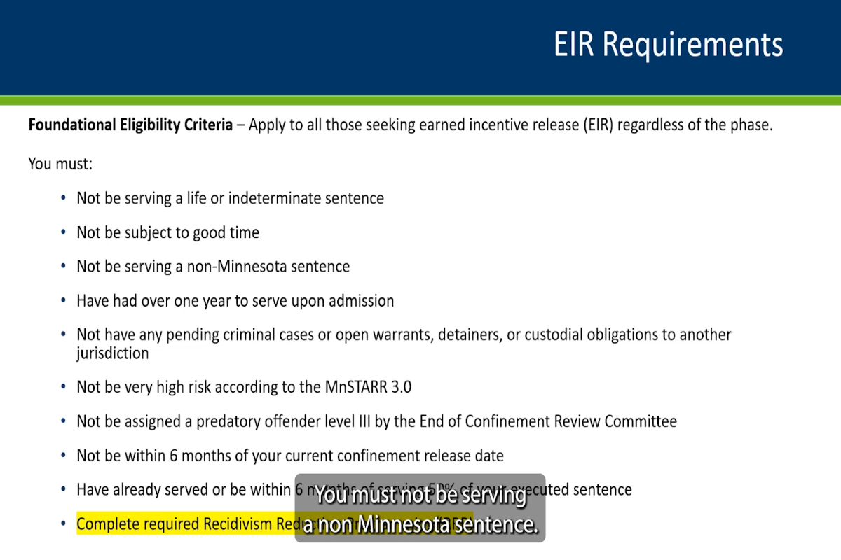 Earned Incentive Release Credit (EIRC) Overview May 2026