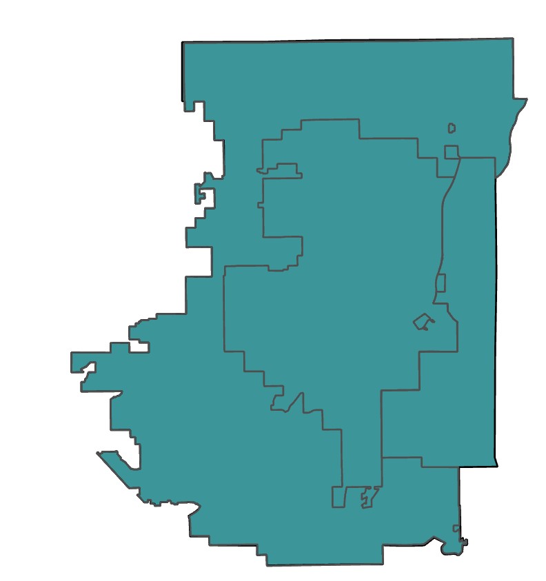 Map showing the Planning area