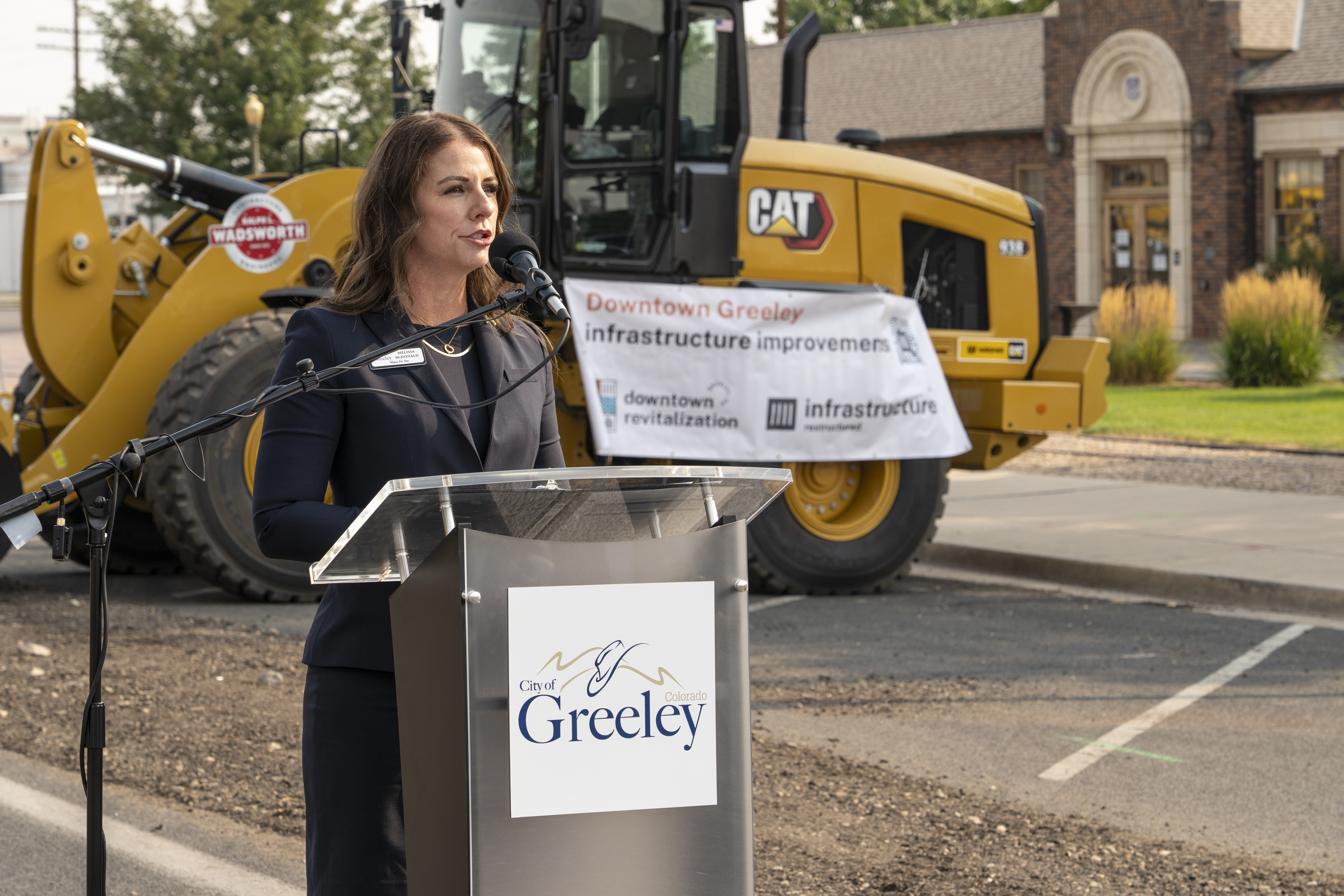 City of Greeley Mayor Pro-Tem Melissa McDonald speaks at the ceremony.