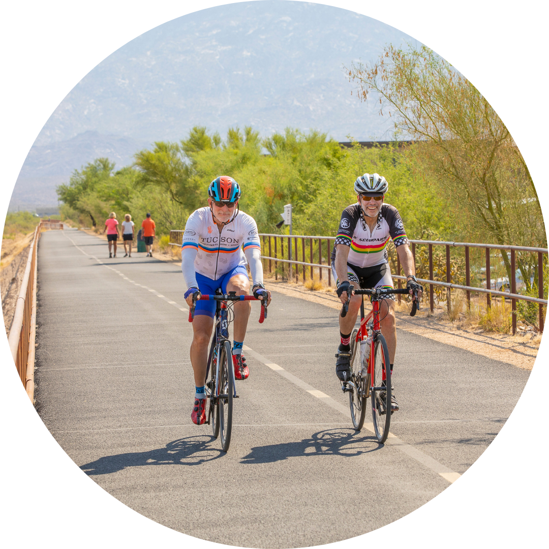 cyclists on the loop