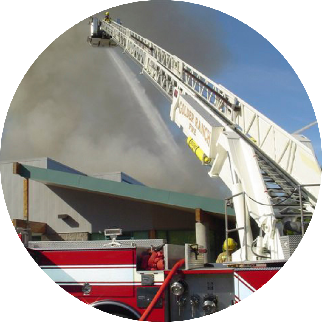 firetruck putting out fire