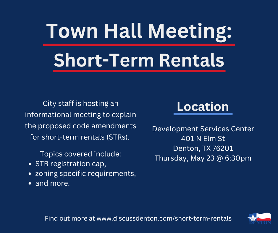 ShortTerm Rentals Discuss Denton