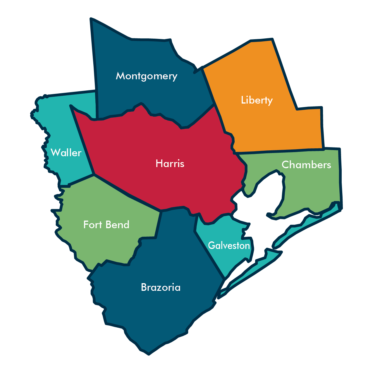 Map of H-GAC Metropolitan Planning Area