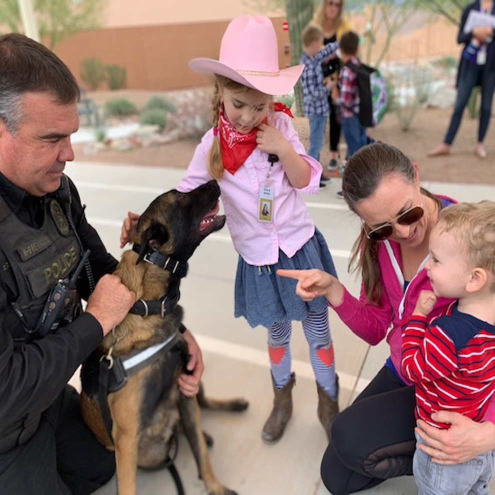 Police with kids