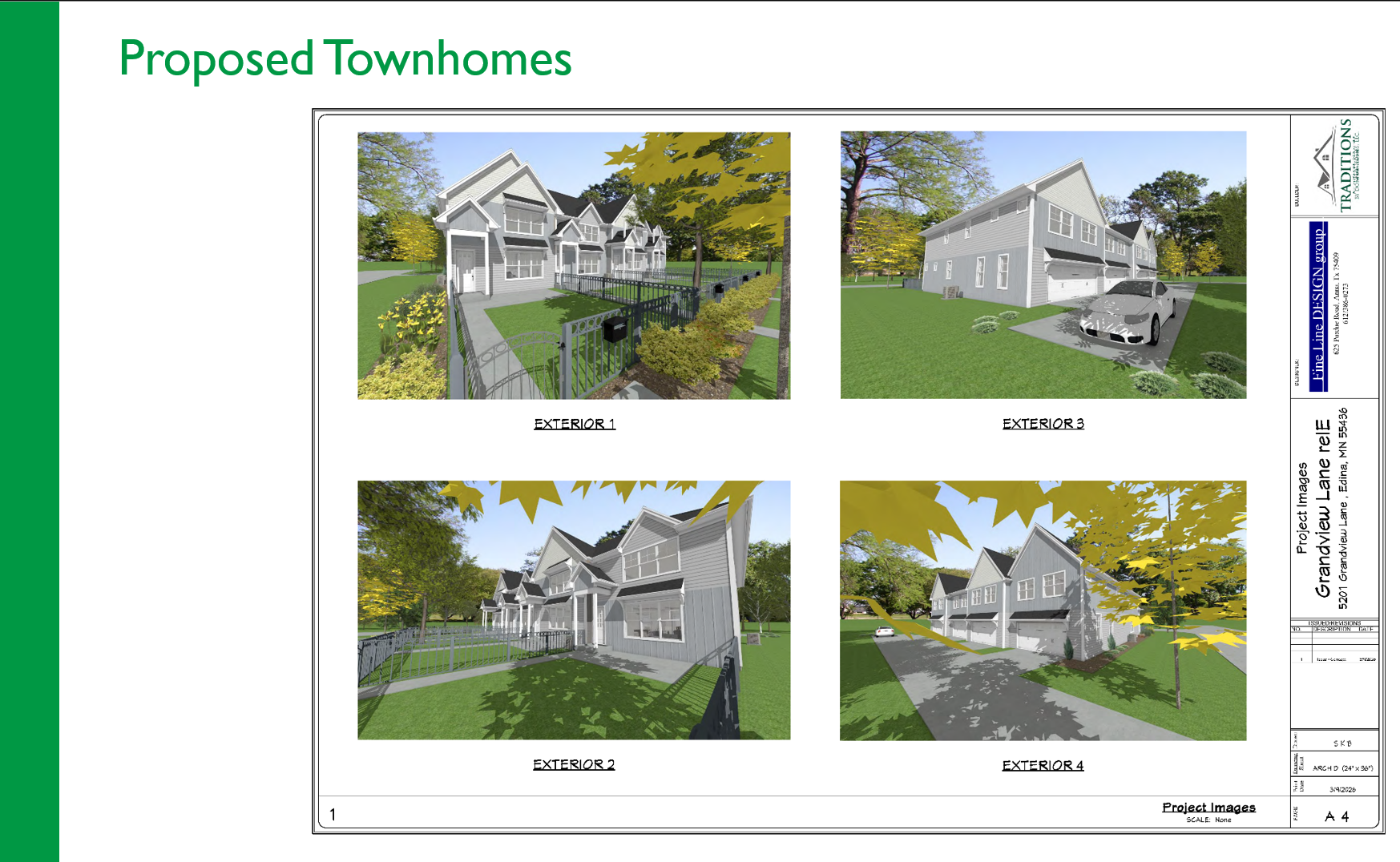 Renderings of the proposed townhomes.