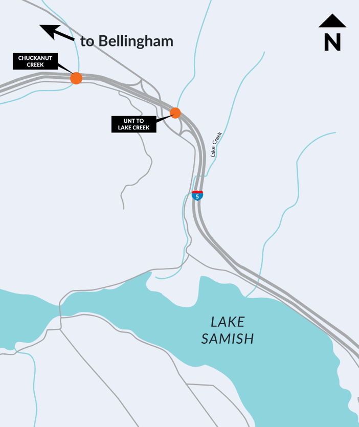 Map of 2026 project construction zones