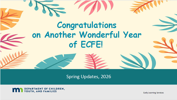 Title slide from spring updates presentation