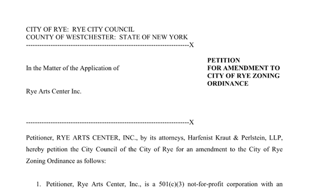 Objections to RAC Rezoning and Expansion | Rye Arts Center Zoning ...
