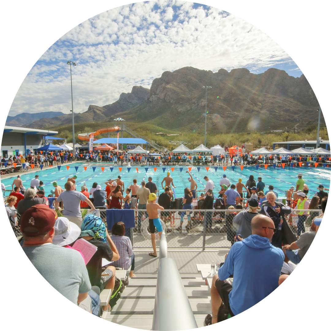 crowd at oro valley aquatic center