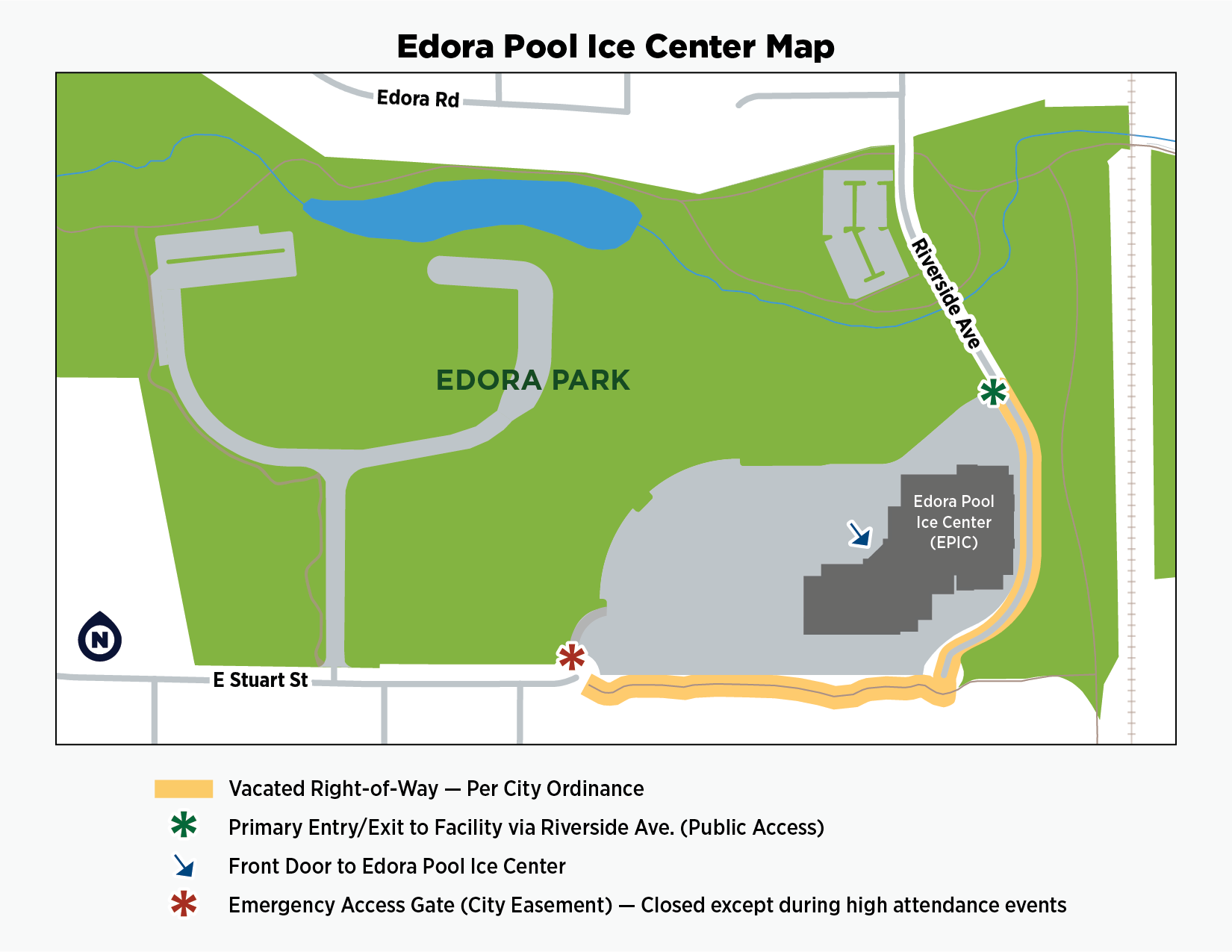 Map of EPIC facility and roads nearby