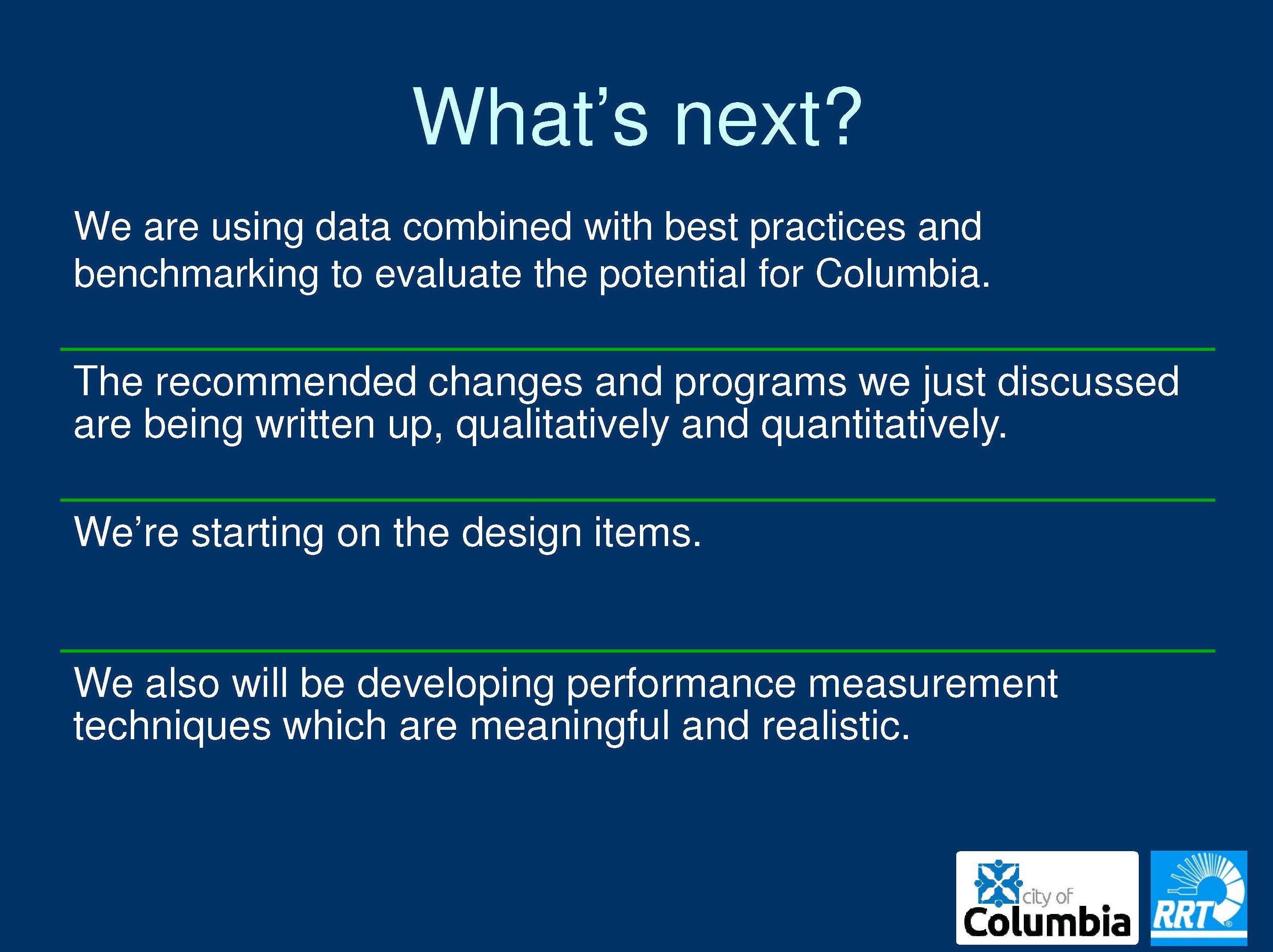 The future of the City recycling system City of Columbia, MO