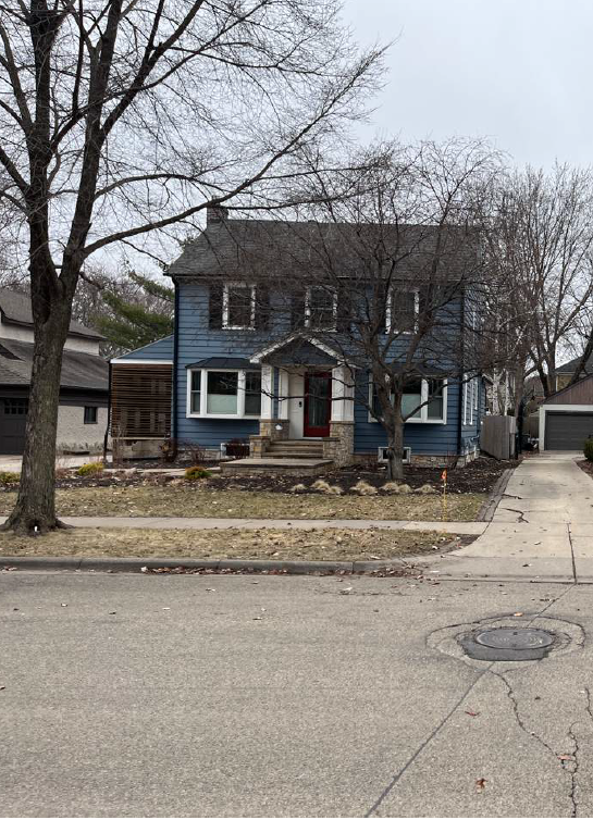 Existing street facing elevation of 4518 Arden Avenue. 