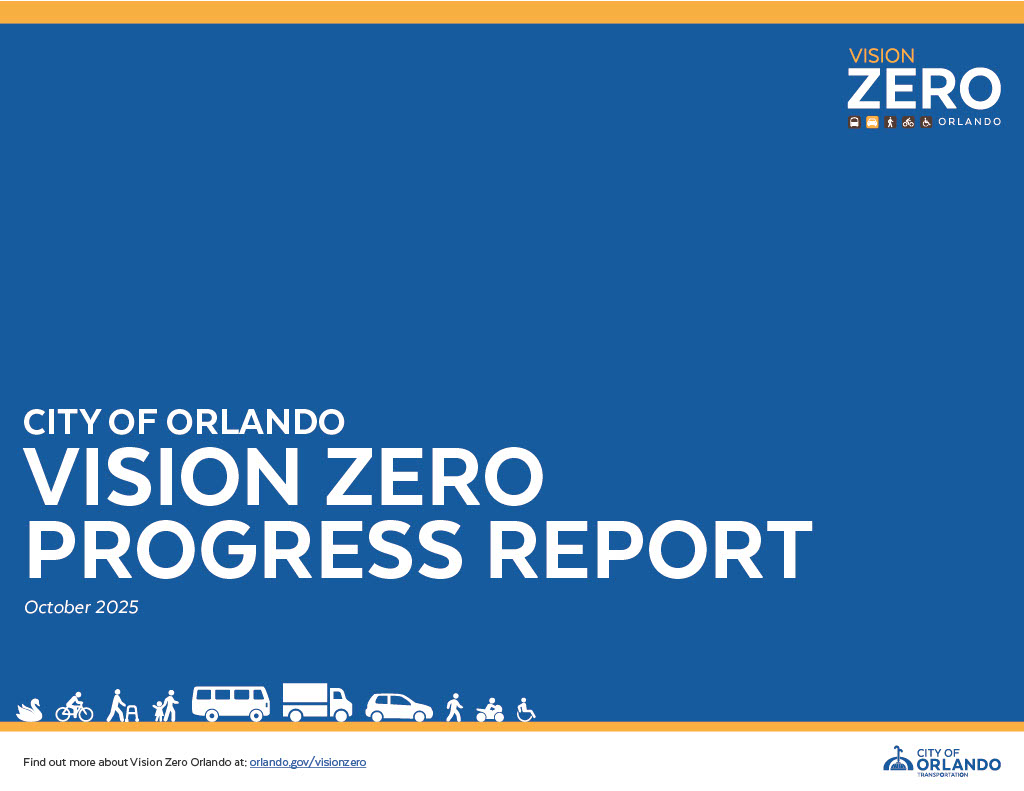 Cover of 2025 Vision Zero Progress Report.