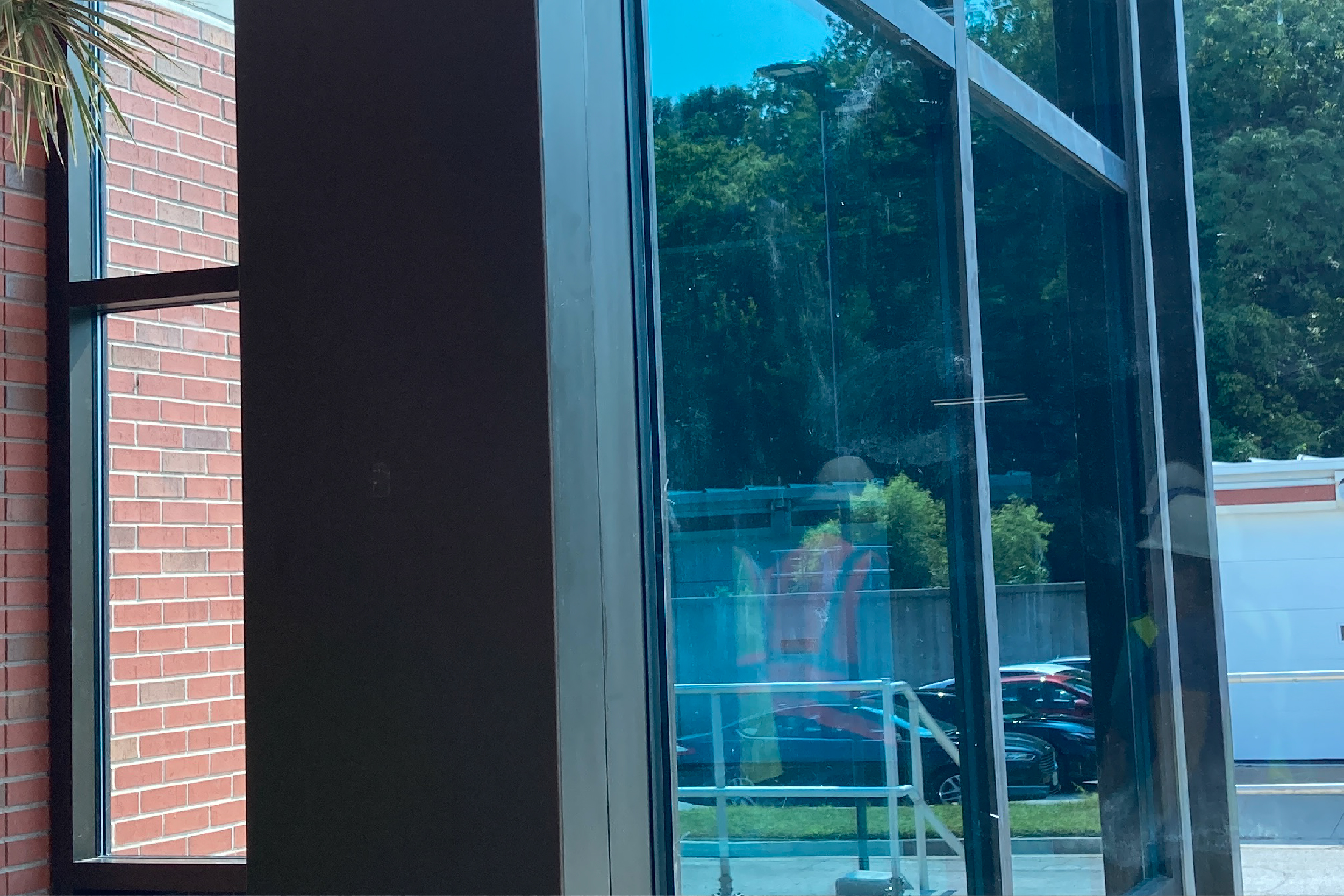 New windows on the Administration Building will installed this week.