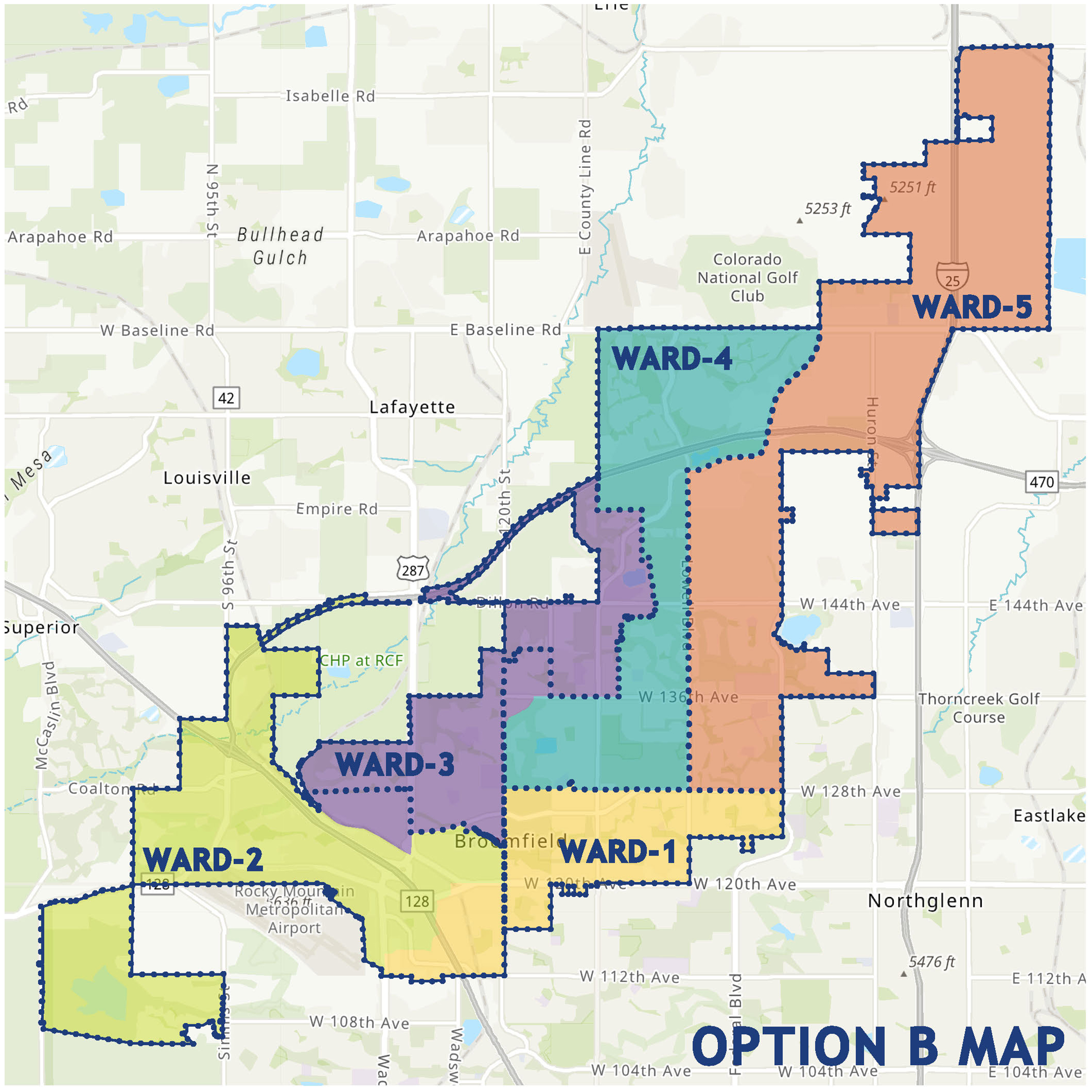 Broomfield County Co Wall Map Premium Style By Market 8194