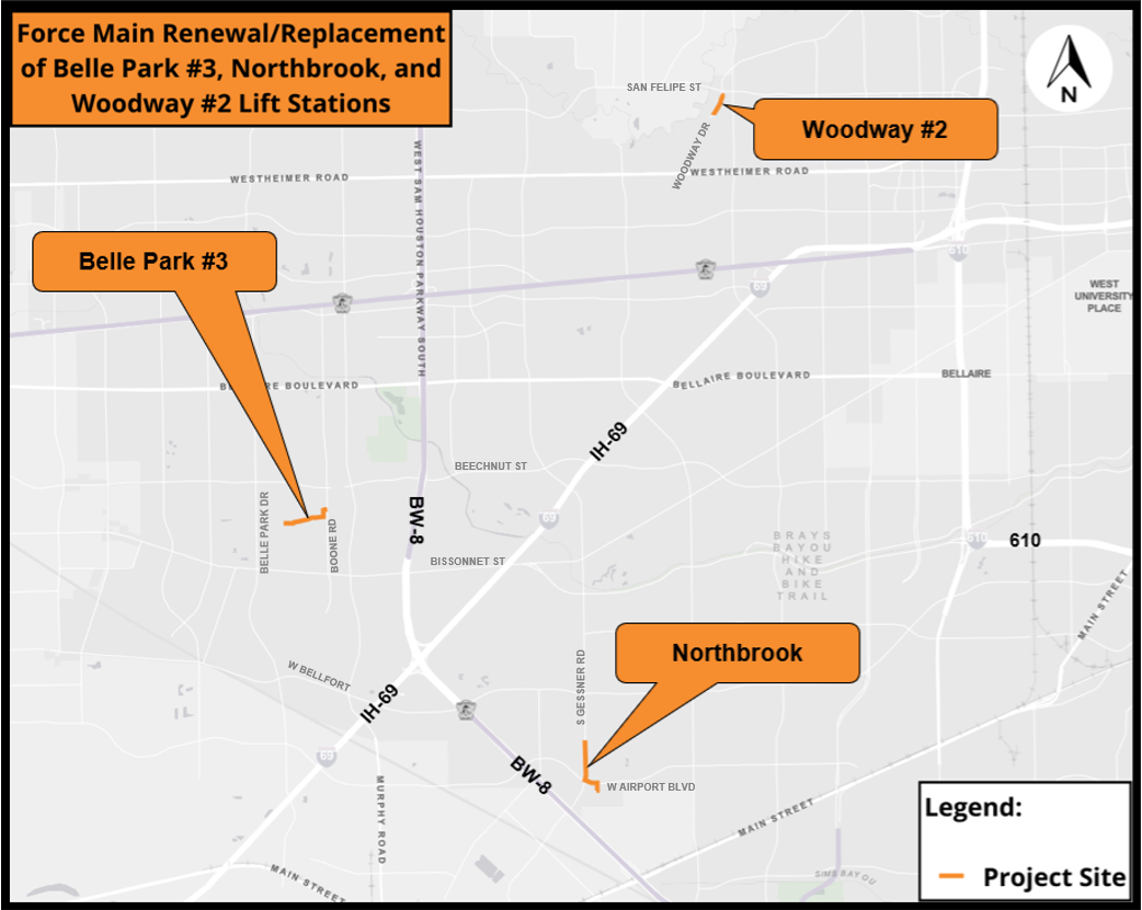 Belle Park #3, Northbrook, and Woodway #2 Lift Stations | Engage Houston