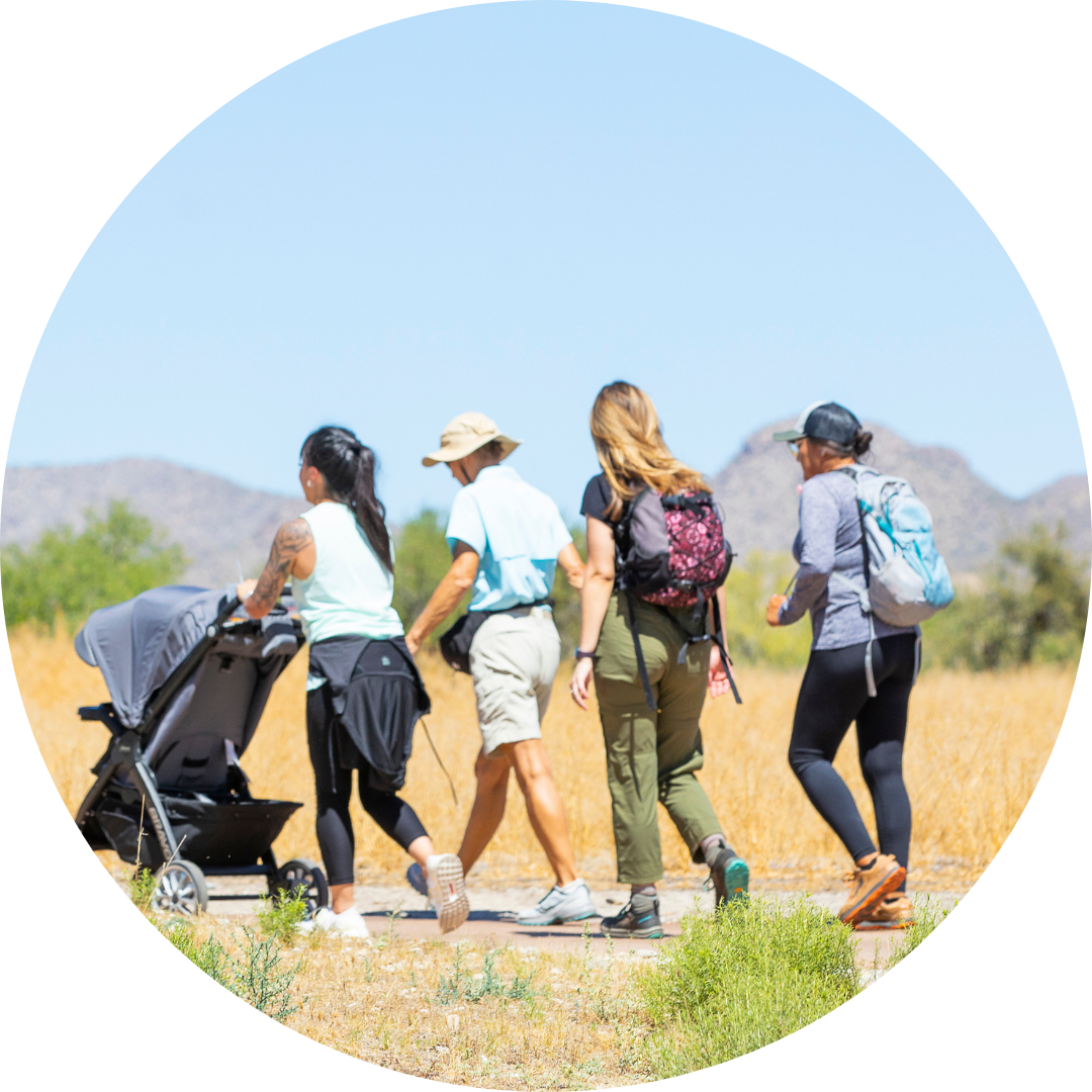 People walking on a path