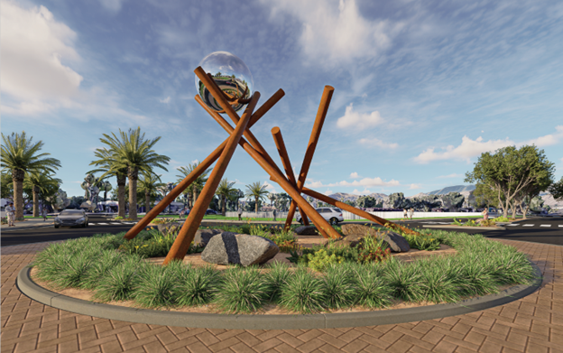 Rendering of Cactus Blossom by Gordon Huether at day time