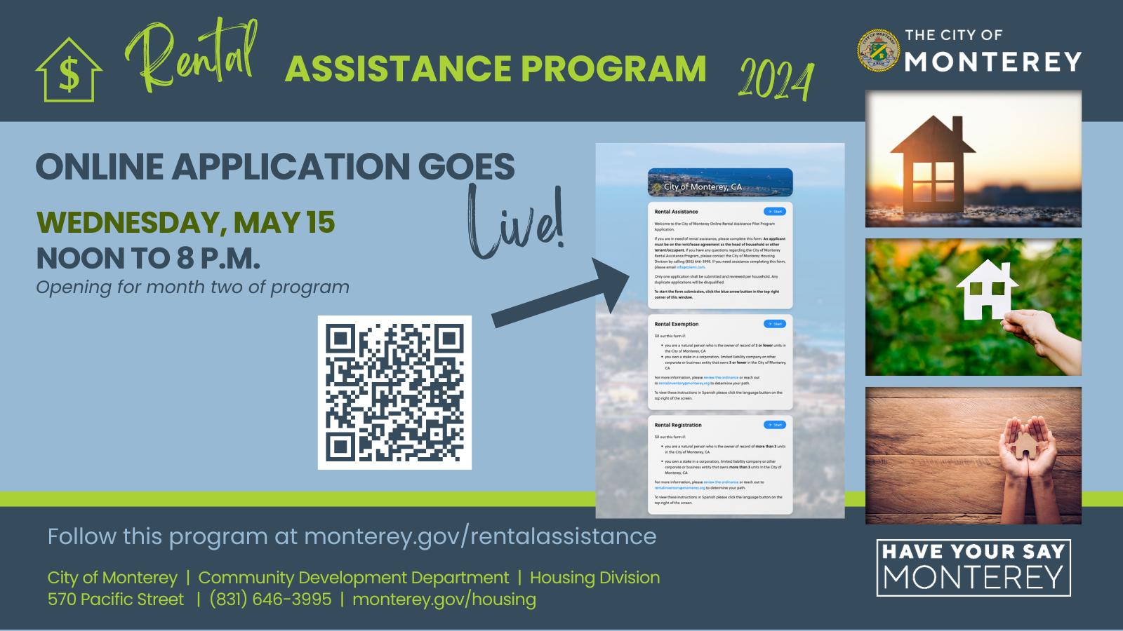 Rental Assistance Program Input | Have Your Say Monterey
