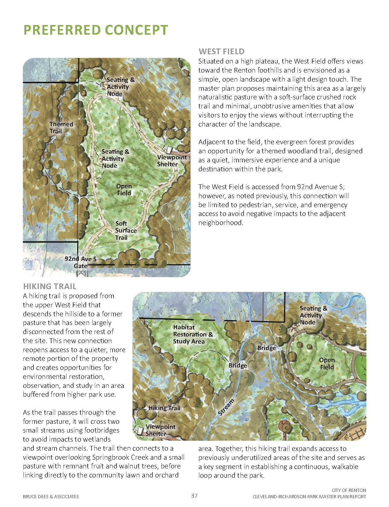 West Field and Hiking Trail Detail