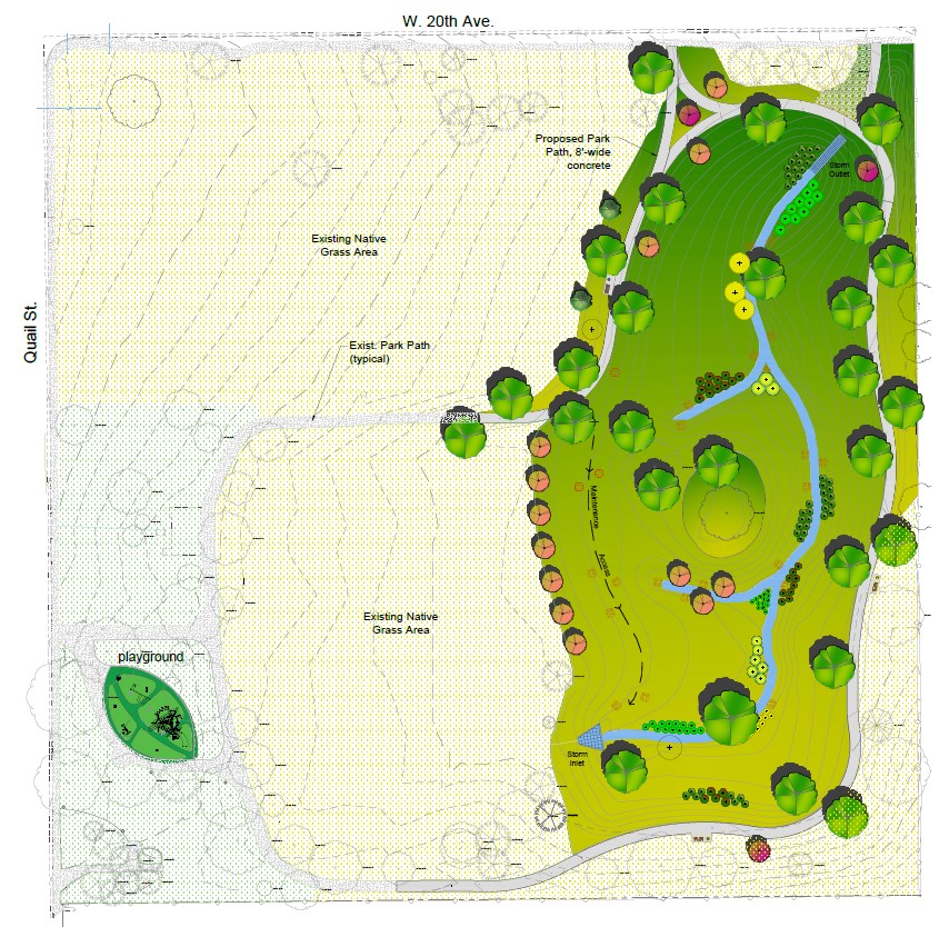 Image of Quail Street Park Site Plan Phase One