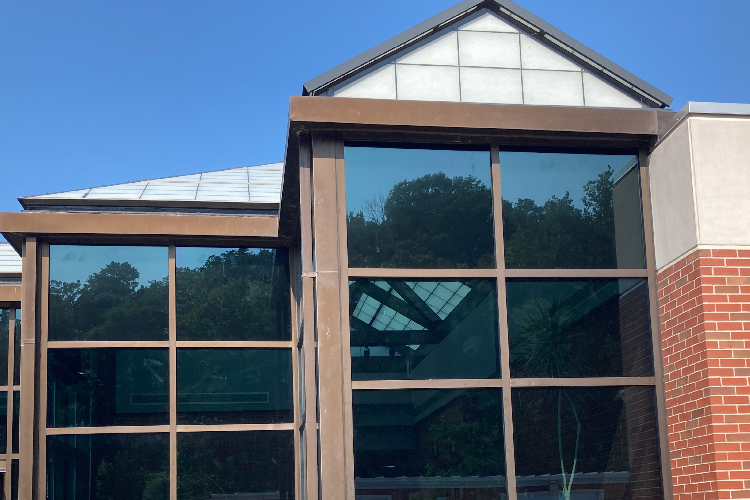 The administration building at the Water Treatment Plant got new tinted windows as part of the improvement project.