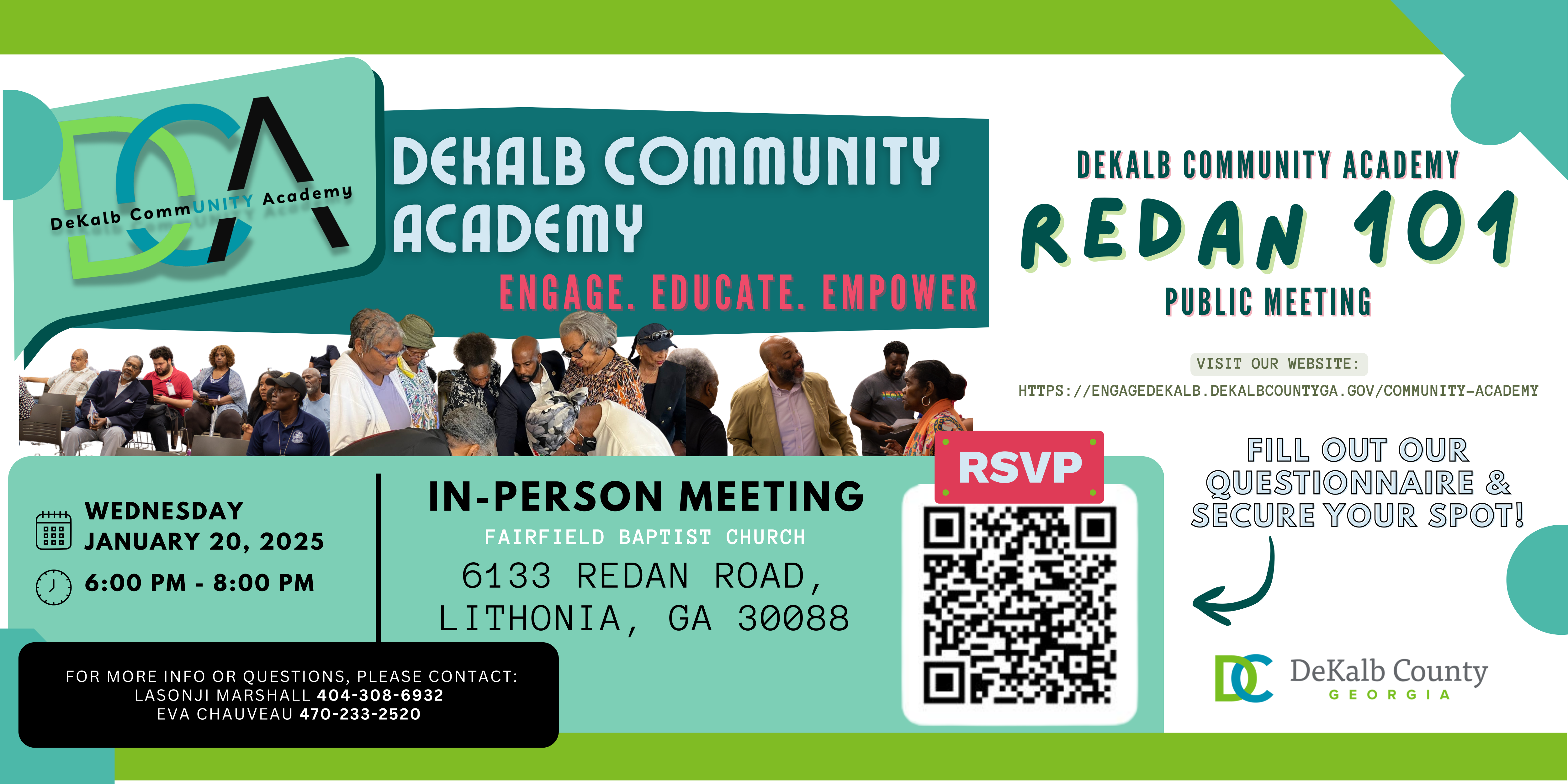 Redan 101 Final Public Meeting Flyer