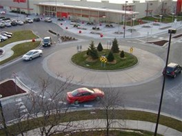 A roundabout near a Target store