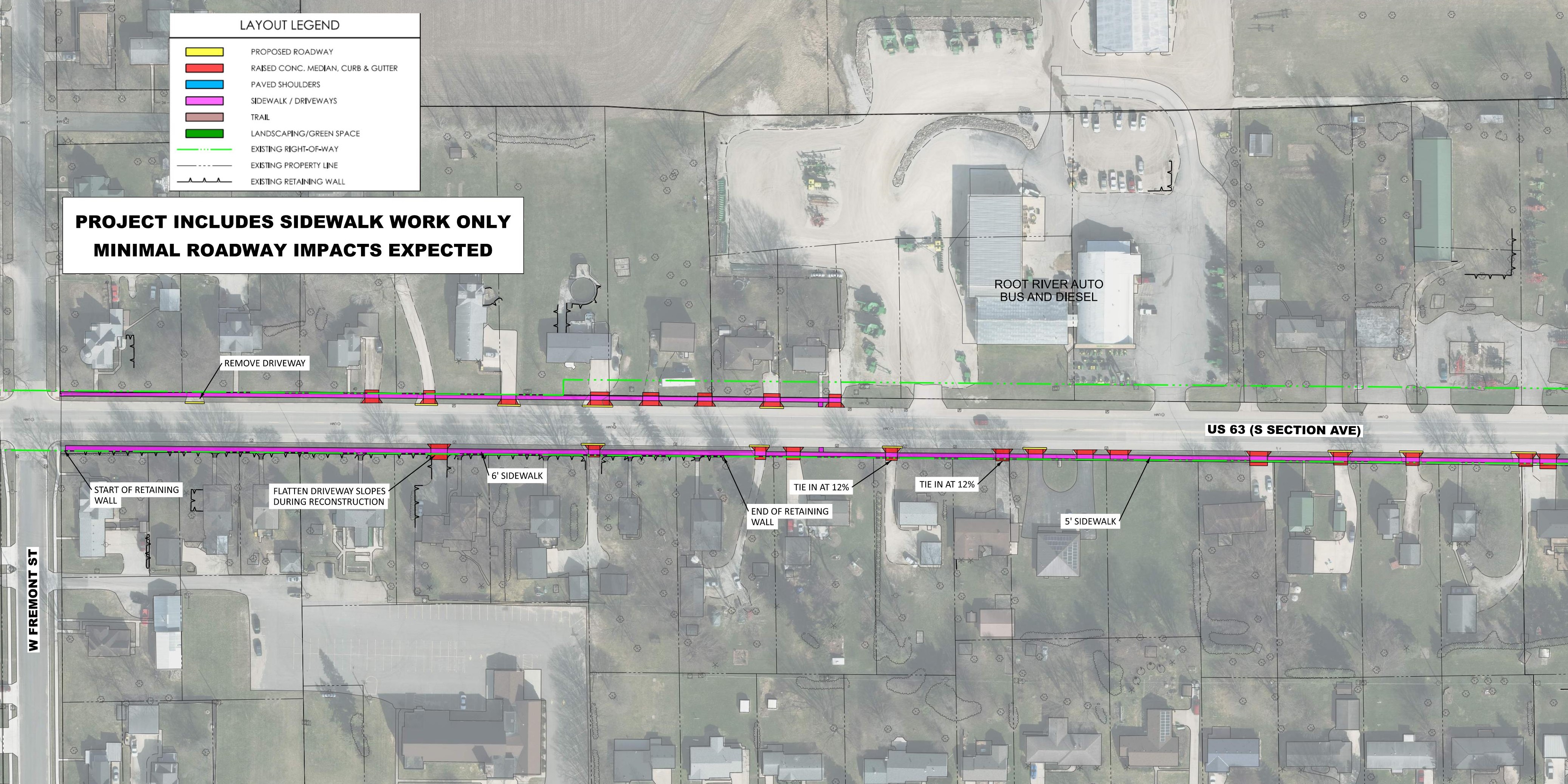 Ltt Platform Layout Hwy 63 - Spring Valley Reconstruction | Let's Talk Transportation - MnDOT