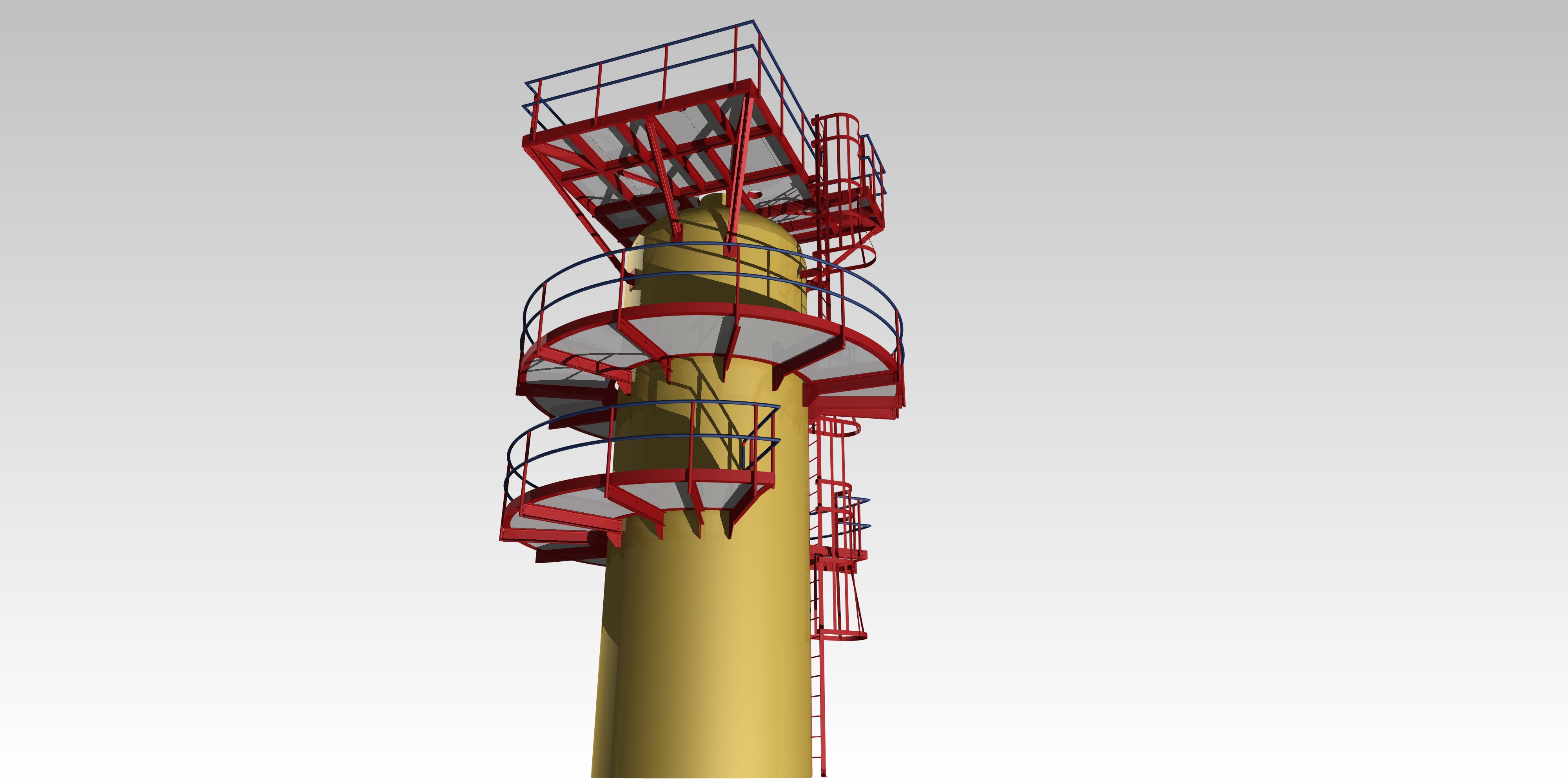 Circular platform detailing silo