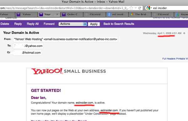 Yahoo eslinsider email