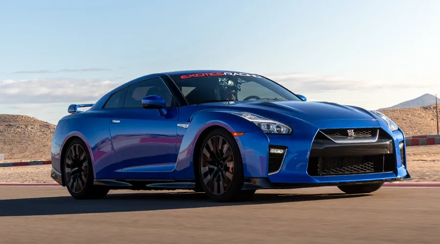 Nissan GT-R on track at Exotics Racing