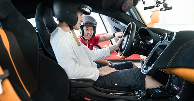 Race car on the track
