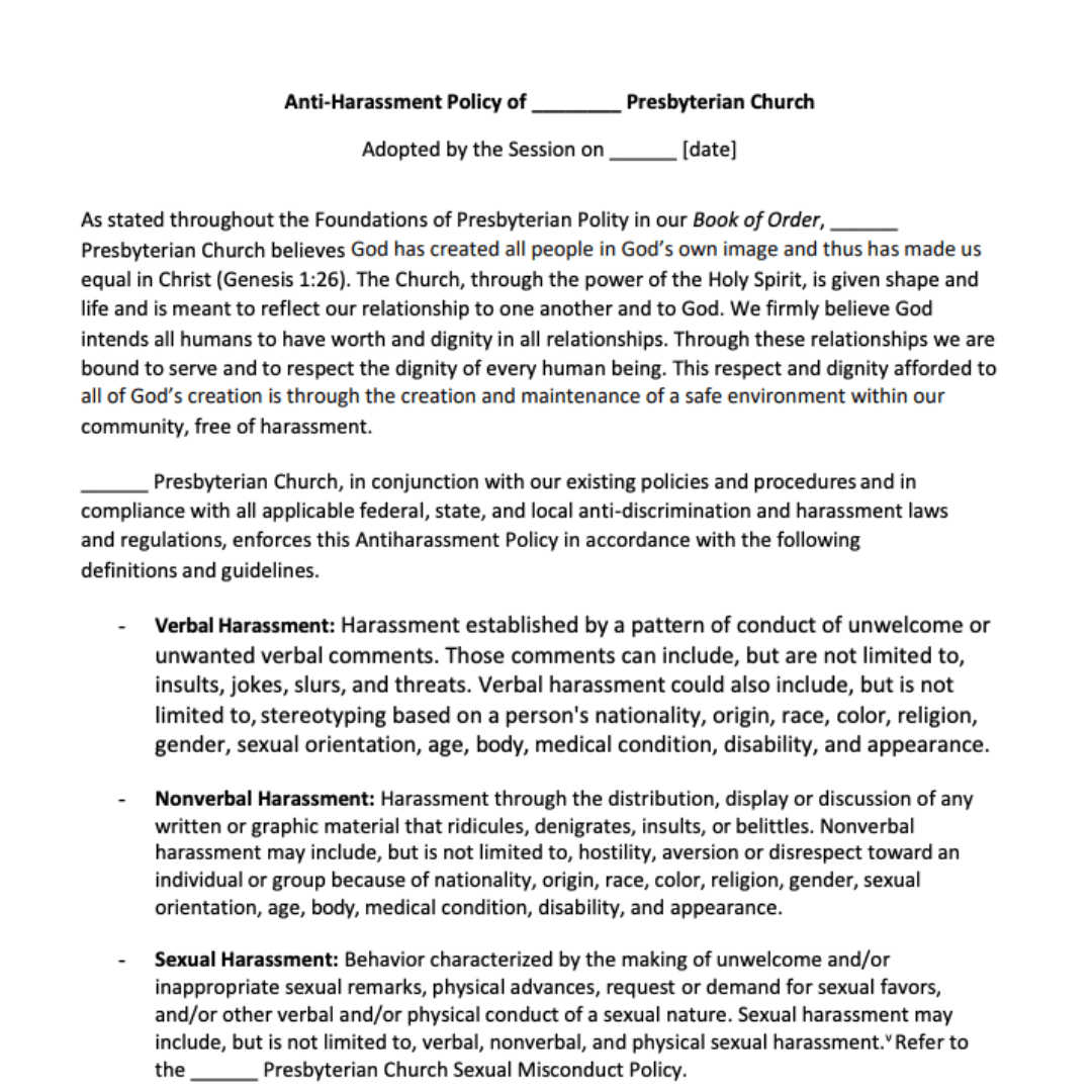 Anti-Harassment Policy