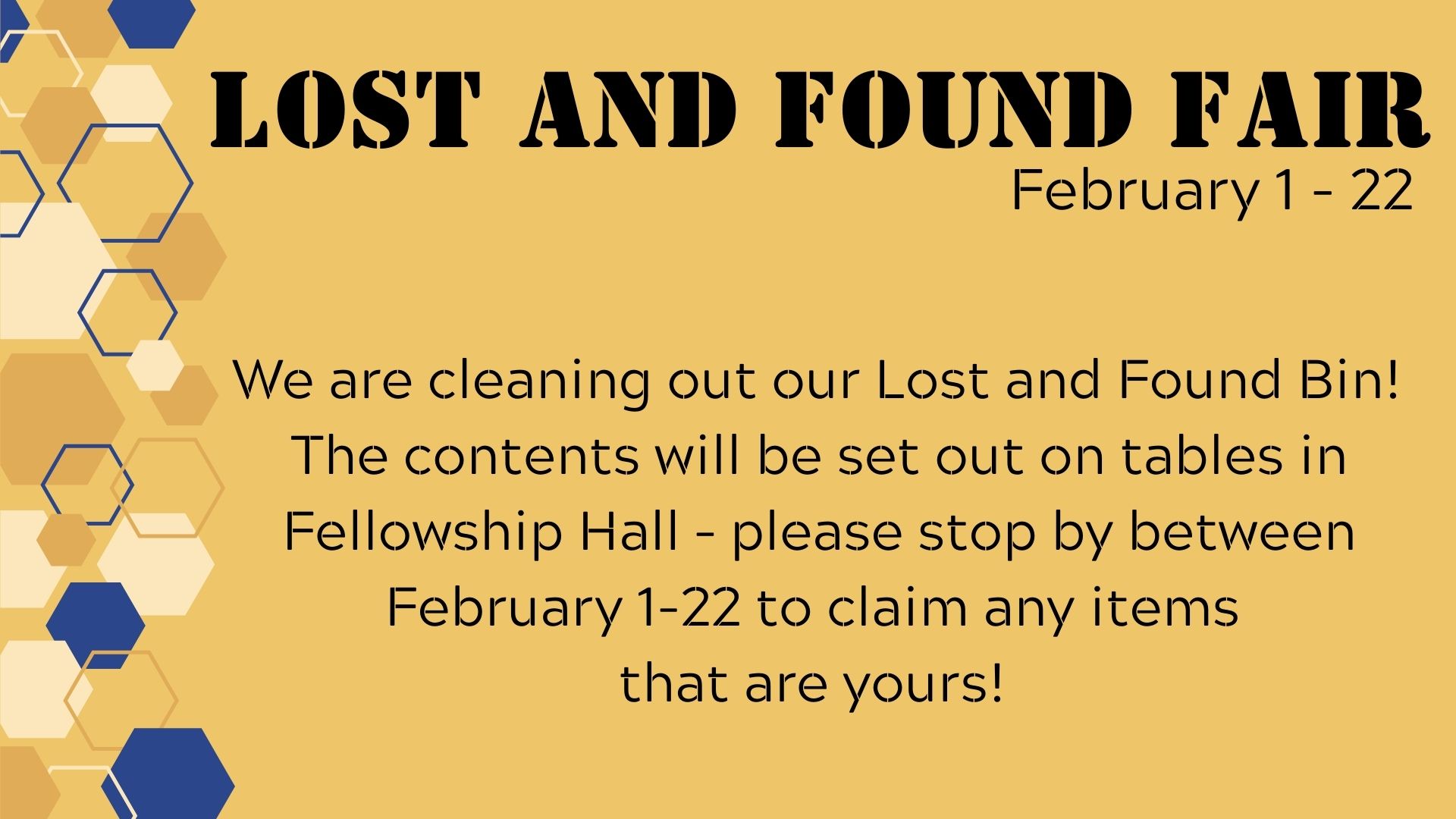 Lost and Found Fair