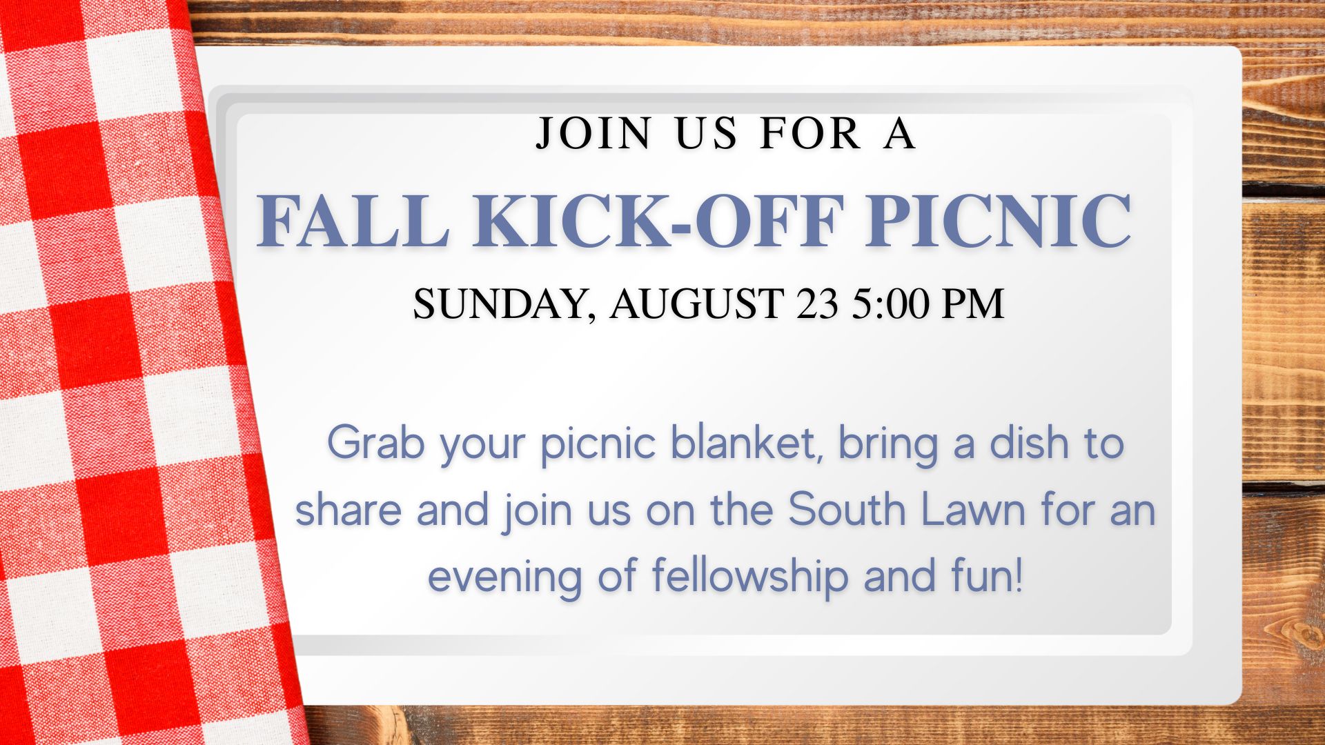Fall Kick-off Picnic