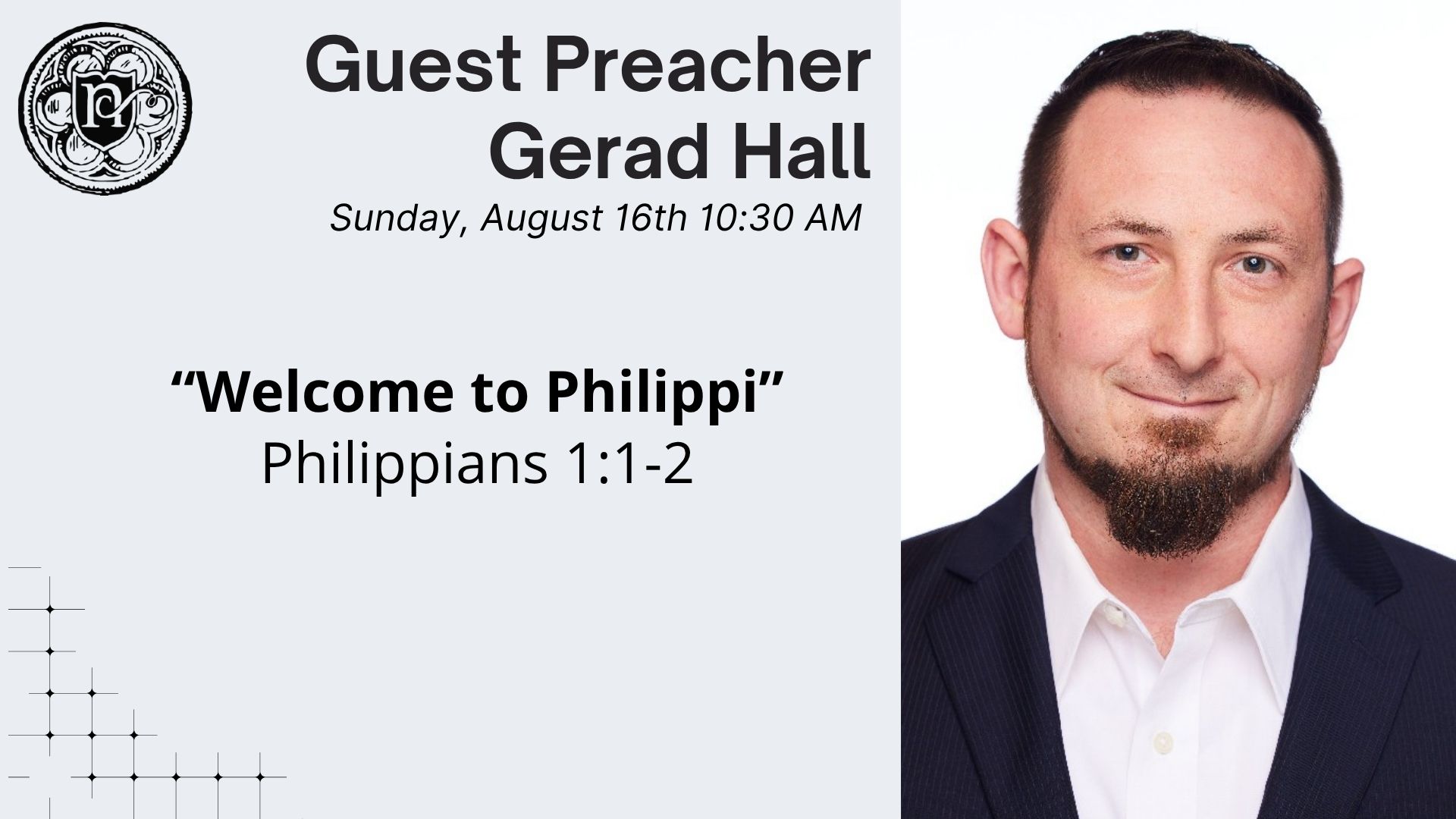Guest Preacher Gerad Hall