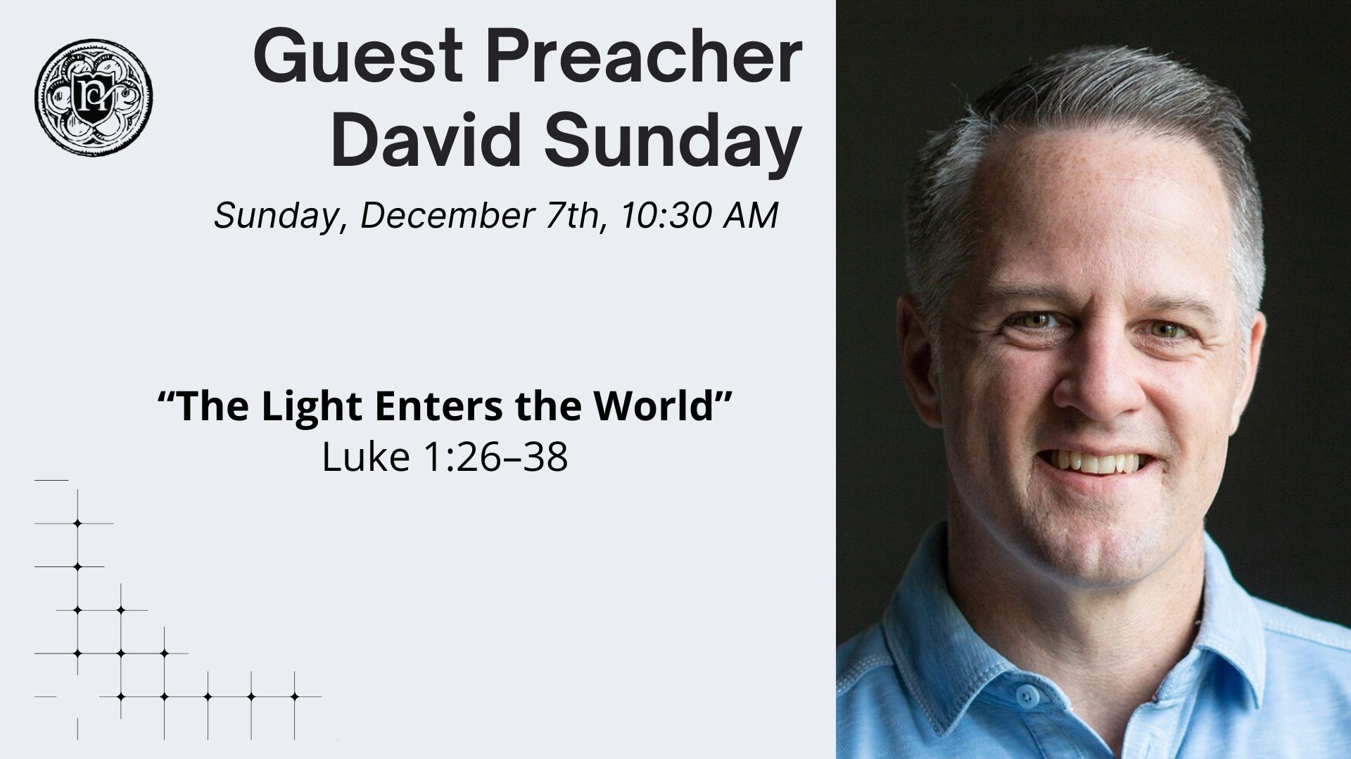 Guest Preacher David Sunday