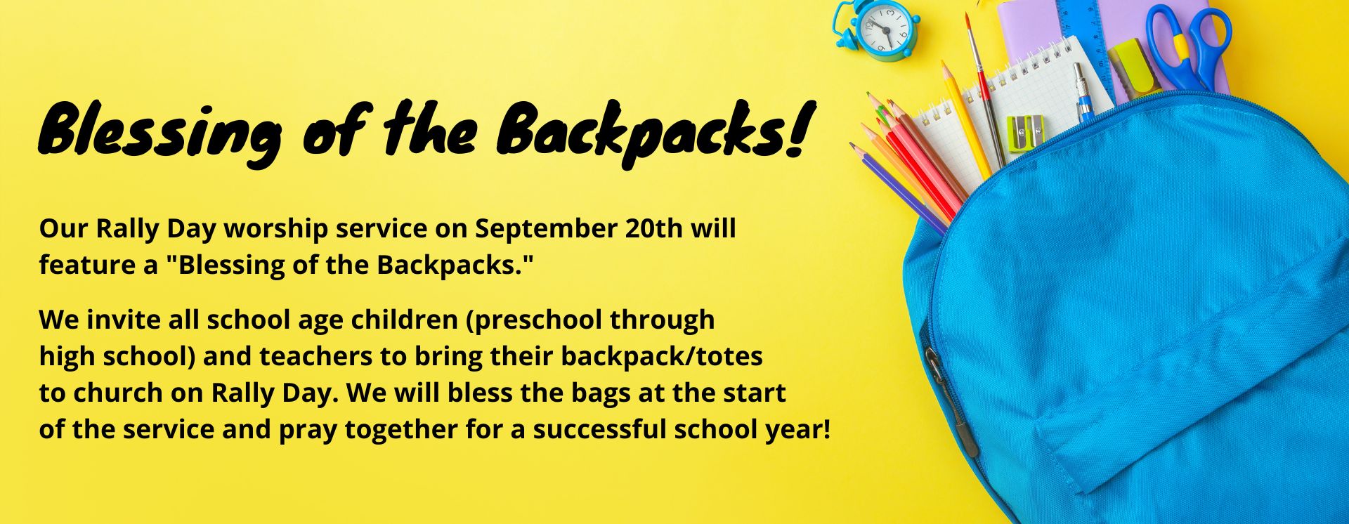 Backpack Blessing