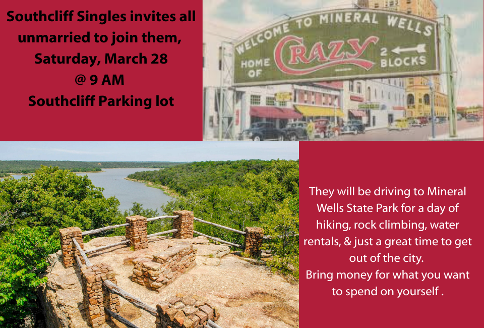 Singles to Mineral Wells State park