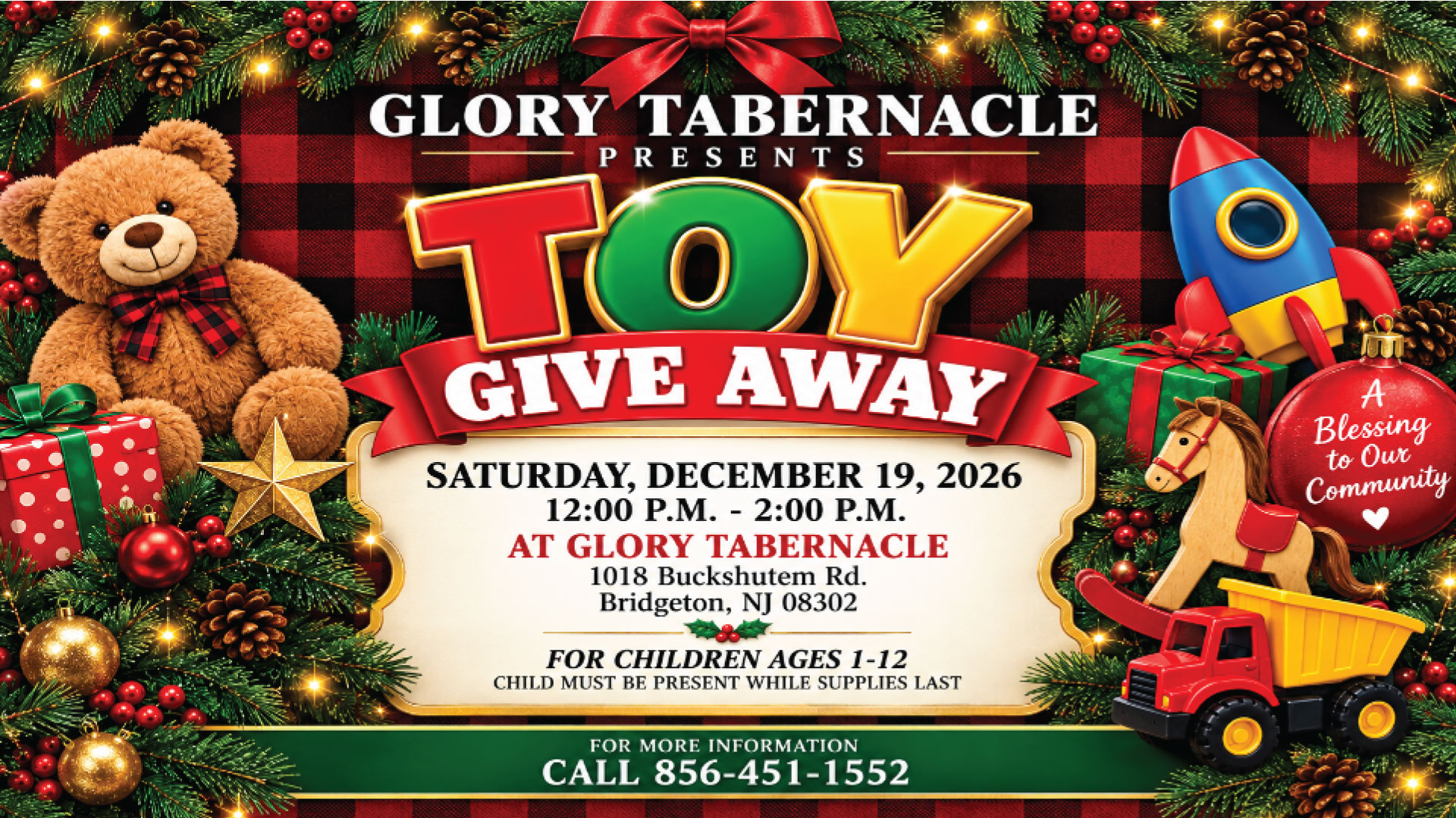 Glory Tabernacle Toy Drive