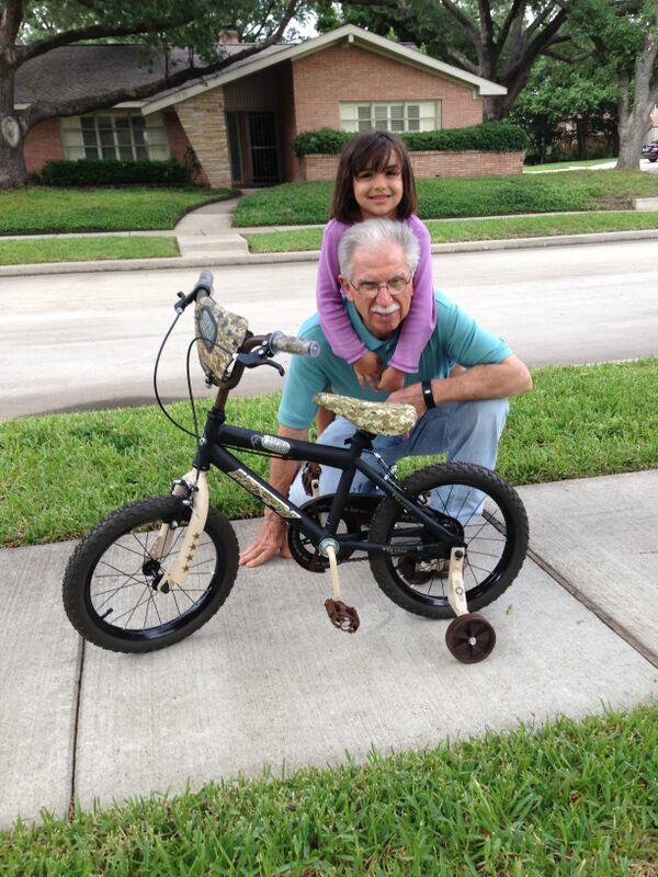 With granddaughter Sariah Webb on her birthday, June 2014