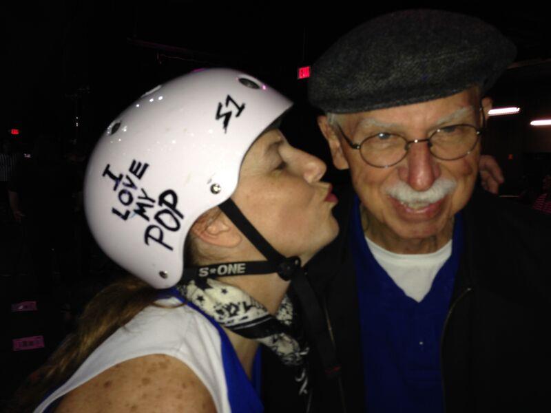 Jennifer's Houston Roller Derby team, the Brawlers, loved her Pop too! February 2012.