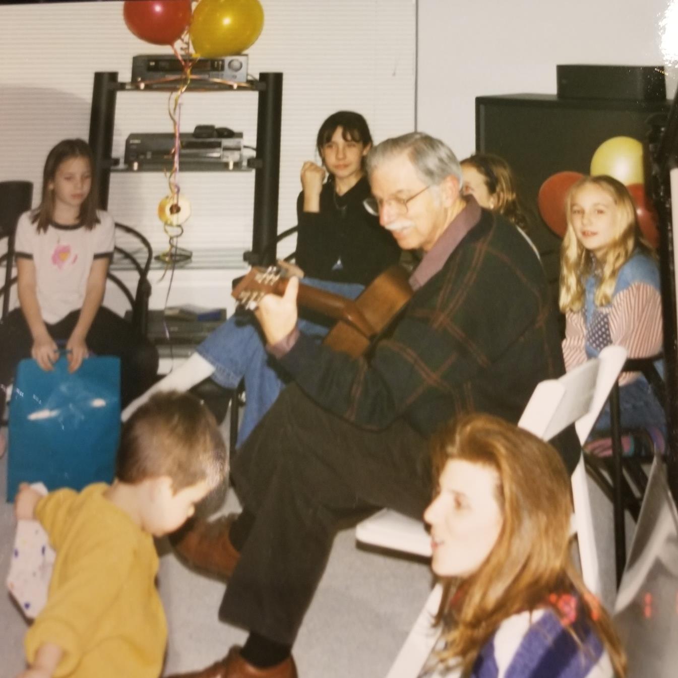Never happier than making music with kids, 1997